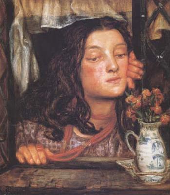 Dante Gabriel Rossetti Girl at a Lattice (mk28) Spain oil painting art
